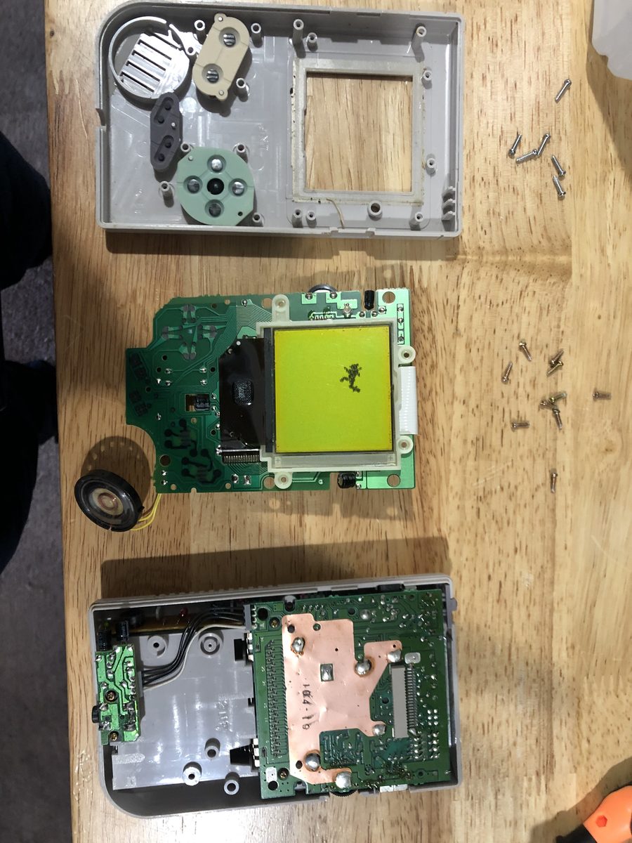Game Boy restoration work in progress
